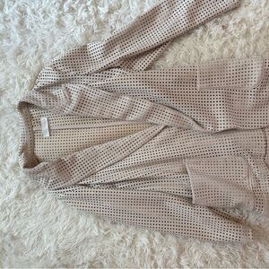 Zara Beige Perforated Jacket